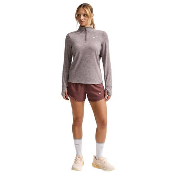 Nike Swift Damen-laufshirt Mit Uv-schutz, 1/4-reißverschluss, Braun - Image 3