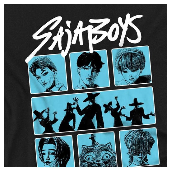 K-Pop Demon Hunters - "Saja Boys" T-Shirt für Herren/Damen Unisex, Quadratisch, Langärmlig (Schwarz) - Image 3