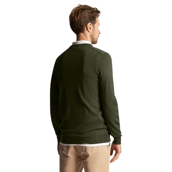 Lyle & Scott - Pullover für Herren, V-Ausschnitt, Emblem, Regulär (Kaktus-Grün) - Image 3