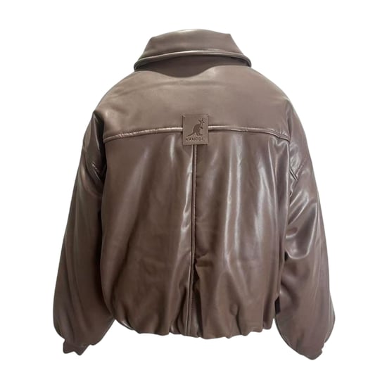 Kangol - Bomberjacke für Damen, Gerippter Ärmelaufschlag (Braun) - Image 2