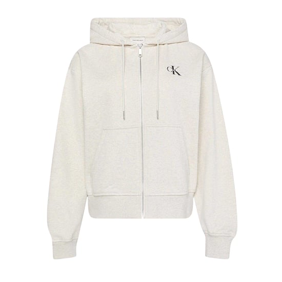 Calvin Klein - Hoodie mit durchgehendem Reißverschluss für Damen (Vanille meliert) - Image 2