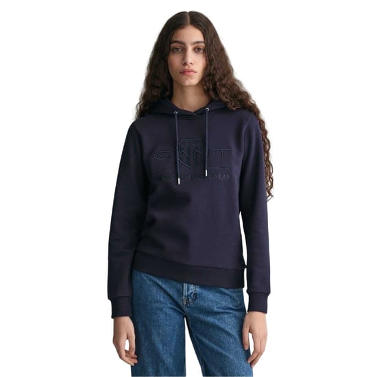 Gant - "Archive" Kapuzenpullover für Damen, Logo (Abendblau) - Image 4