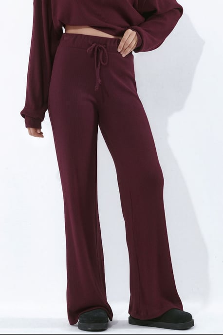 Damen Gerade Hose mit Elastischem Bund - Image 1