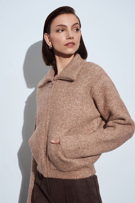 Damen-Wollmischung Cardigan - Image 1