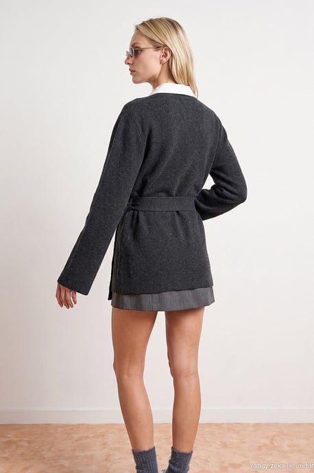 Damen-Polyacryl-Wollmischung Strickjacke - Image 2