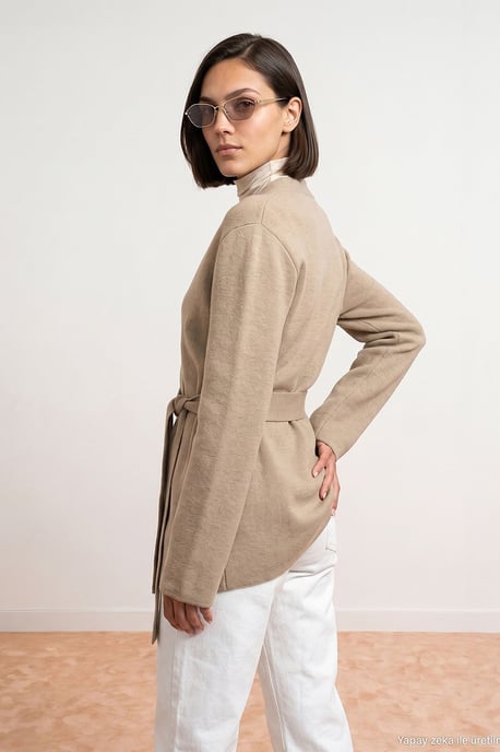 Damen-Polyacryl-Wollmischung Strickjacke - Image 2