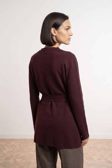 Damen-Polyacryl-Wollmischung Strickjacke - Image 2