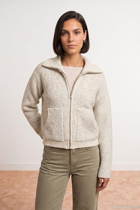 Damen-Wollmischung Cardigan - Image 4