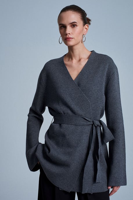 Damen-Polyacryl-Wollmischung Strickjacke - Image 2