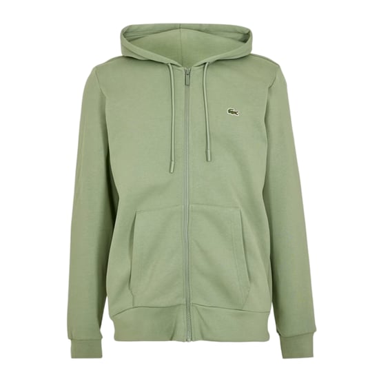 Lacoste - "Basic" Hoodie mit durchgehendem Reißverschluss für Herren, Baumwollmischung (Thymian-Grün) - Image 2