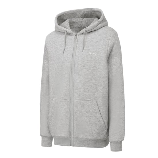 Slazenger - Hoodie mit durchgehendem Reißverschluss für Herren, mit Borg gefüttert (Grau meliert meliert) - Image 3