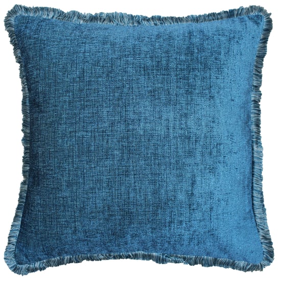 Riva Paoletti Astbury Polyester gefülltes Kissen - Türkisblau - Metallischer Chenille-Stil - Mit Fransen - Verdeckter Reißverschluss - 100% Polyester - 50 x 50 cm (20' x 20' Zoll) - Image 2