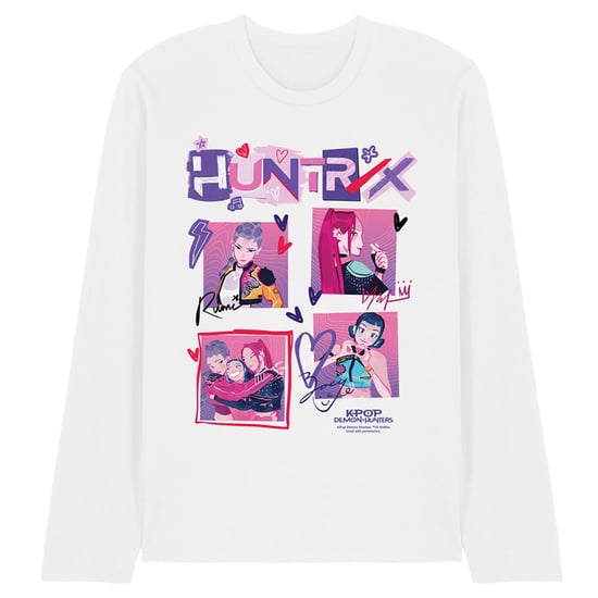 K-Pop Demon Hunters - T-Shirt für Herren/Damen Unisex, Quadratisch, Langärmlig (Weiß) - Image 1