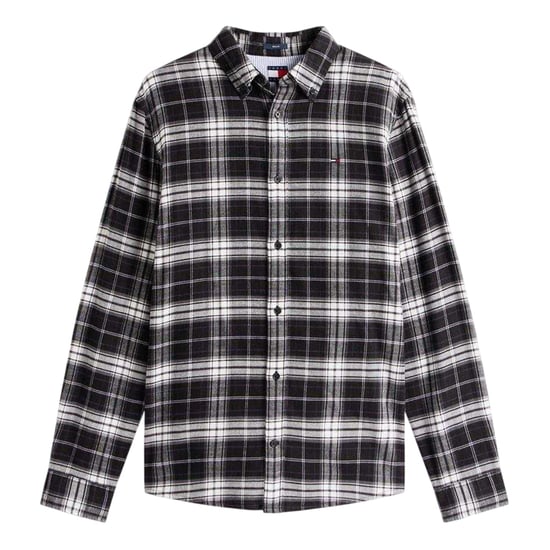 Tommy Jeans Langärmliges Hemd aus kariertem Flanell für Herren (Schwarz) - Image 2