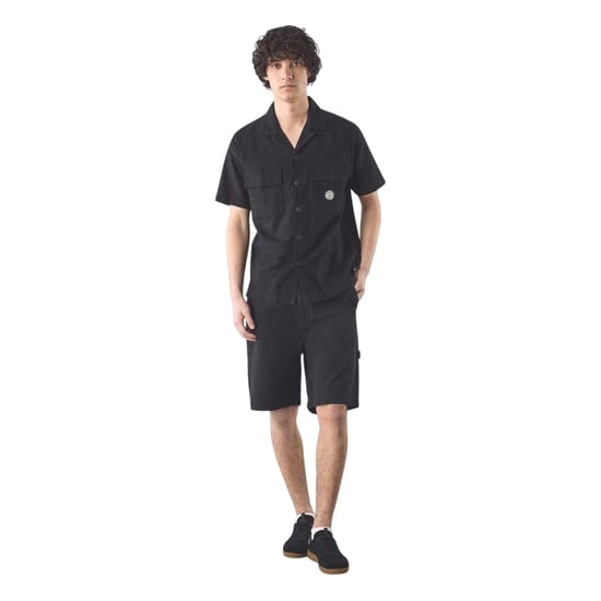 Pretty Green - Hemd für Herren, Regulär, kurzärmlig (Schwarz) - Image 1