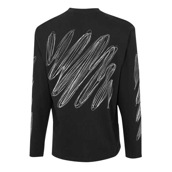Off White - T-Shirt für Herren, Rundhalsausschnitt, Regulär, Langärmlig (Schwarz/Weiß) - Image 2