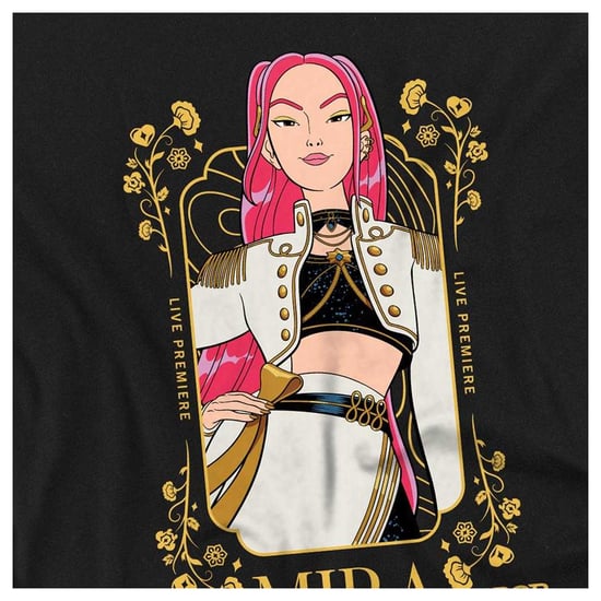 K-Pop Demon Hunters - T-Shirt für Herren/Damen Unisex, Langärmlig (Schwarz/Golden) - Image 3