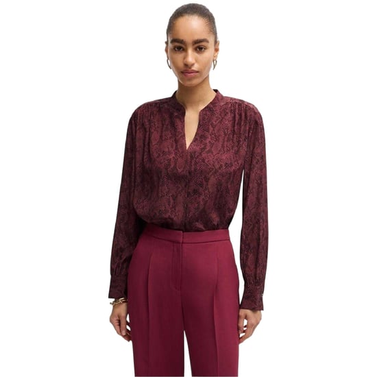 Boss - Bluse für Damen, Langärmlig (Burgunderrot) - Image 1