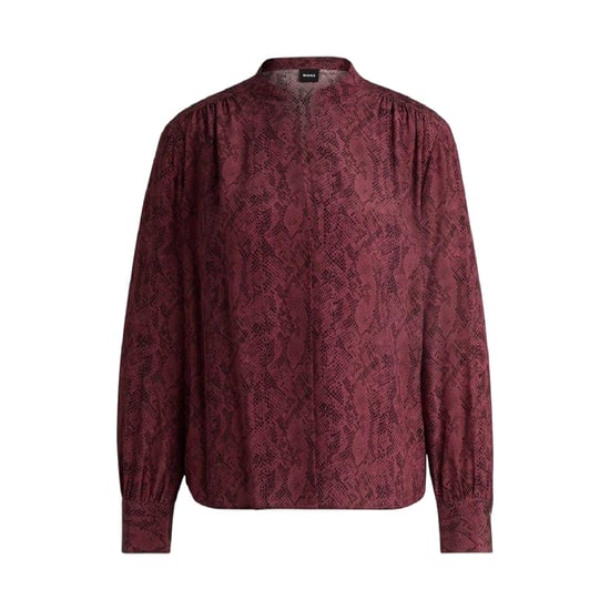 Boss - Bluse für Damen, Langärmlig (Burgunderrot) - Image 2