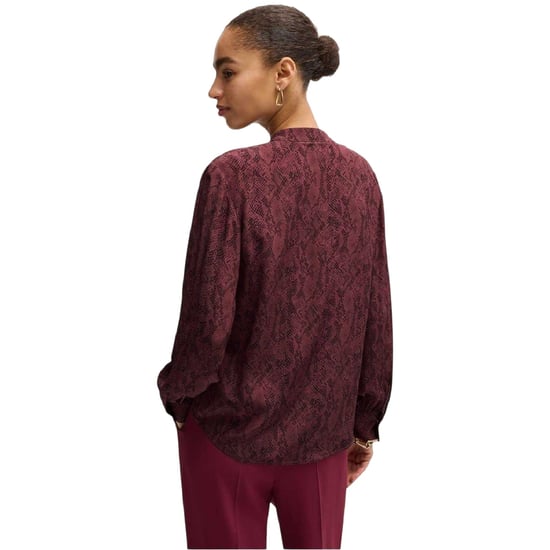 Boss - Bluse für Damen, Langärmlig (Burgunderrot) - Image 3