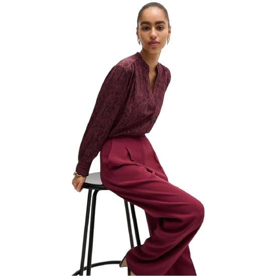 Boss - Bluse für Damen, Langärmlig (Burgunderrot) - Image 4