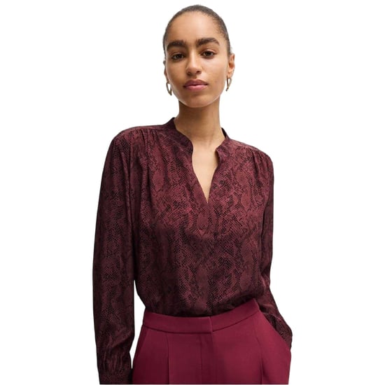 Boss - Bluse für Damen, Langärmlig (Burgunderrot) - Image 5