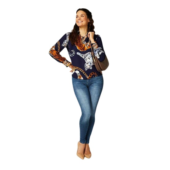 Biba - Bluse für Damen, Langärmlig (Bunt) - Image 1