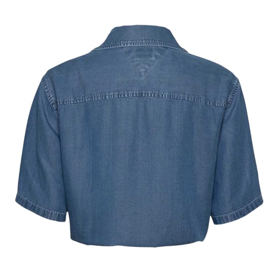 Tommy Jeans - Hemd für Damen, Gebundener Saum, Chambray-Stoff (Mittelblau) - Image 3