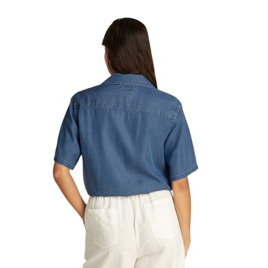 Tommy Jeans - Hemd für Damen, Gebundener Saum, Chambray-Stoff (Mittelblau) - Image 4