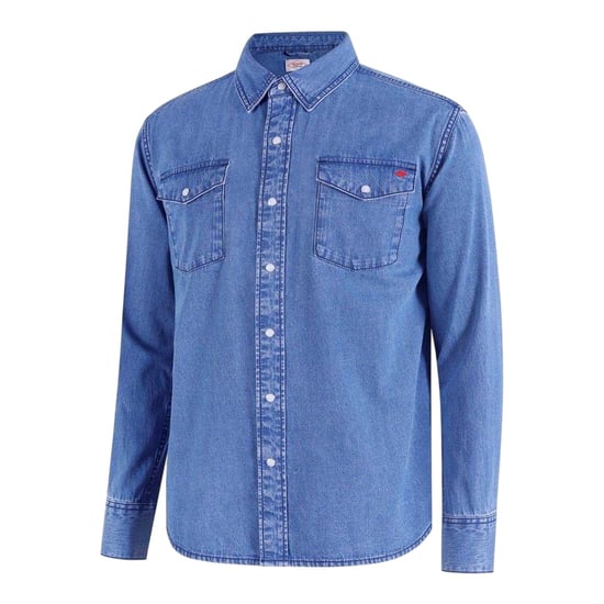 Lee Cooper Herren-Jeanshemd mit Kragen und langen Ärmeln (Mittlere Waschung) - Image 3