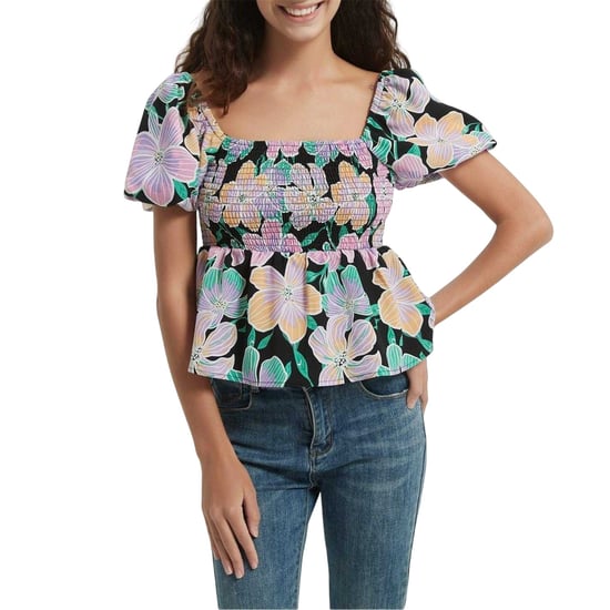 Be You - Bluse für Damen, Eckiger Ausschnitt, leger (Schwarz) - Image 2