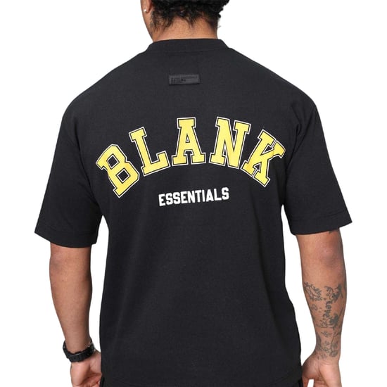 Blank Essentials - "College" T-Shirt für Herren, Übergroß (Schwarz) - Image 4