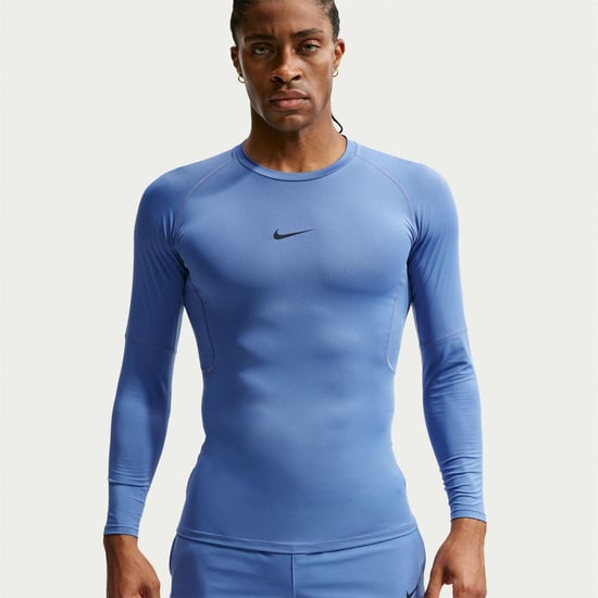 Nike - "Pro Core" T-Shirt für Herren, Langärmlig (Indigoblau) - Image 2