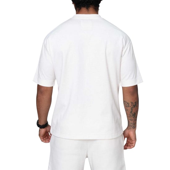 Blank Essentials - T-Shirt für Herren, Baumwollmischung, Übergroß (Naturweiß) - Image 4