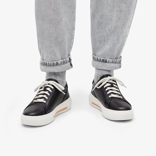 Hollyhock Walk Schwarze Leder Sneakers - Image 2