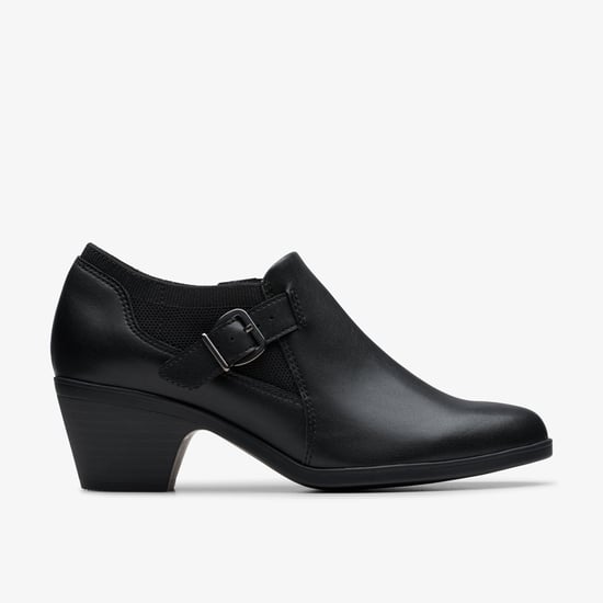Emily2 Darcey Schwarze Leder Schuhe - Image 1