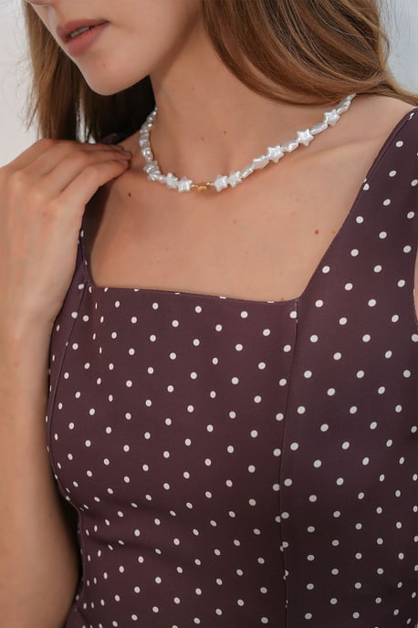 Punkte A-Linie Midi-Kleid - Image 5
