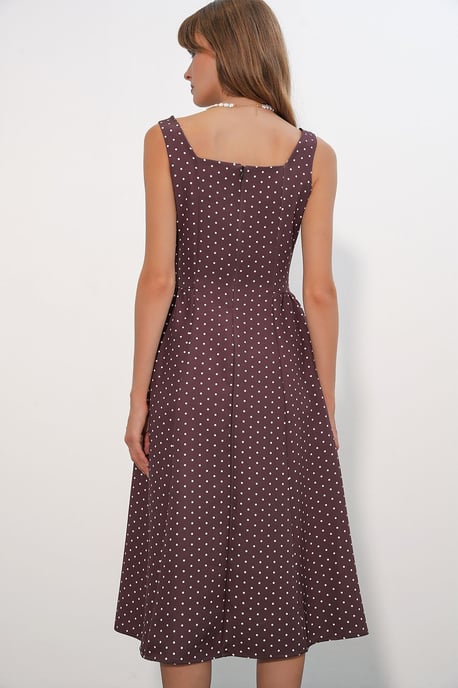 Punkte A-Linie Midi-Kleid - Image 6
