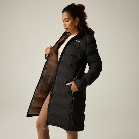 Regatta - "Altoro" Steppjacke für Damen, Lang geschnitten (Schwarz/Mokka) - Image 4