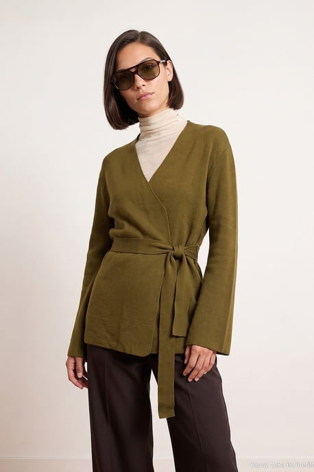 Damen-Polyacryl-Wollmischung Strickjacke - Image 3