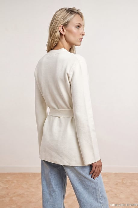 Damen-Polyacryl-Wollmischung Strickjacke - Image 3