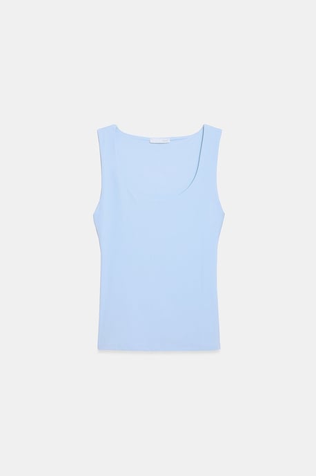 Ärmellose Slim-Fit Jersey-Bluse mit Quadrat-Ausschnitt - Image 5