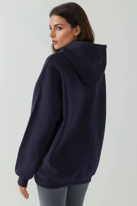 Strukturierter Full Zip Hoodie mit Taschen - Image 2