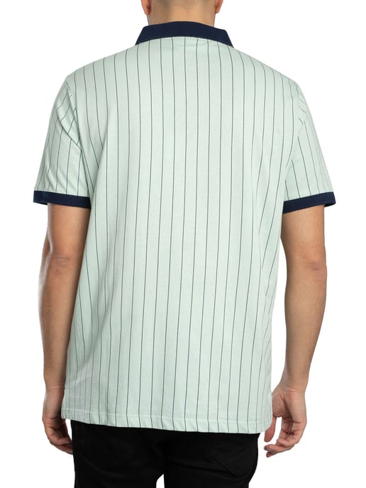 Fila BB1 Klassisches Poloshirt Mit Vintage-Streifen, Grün - Image 3
