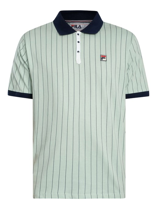 Fila BB1 Klassisches Poloshirt Mit Vintage-Streifen, Grün - Image 5