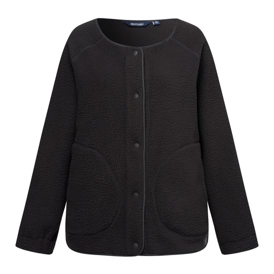 Regatta - "Lea" Fleece für Damen, Front Knopfleiste, Teddyfleece (Schwarz) - Image 1