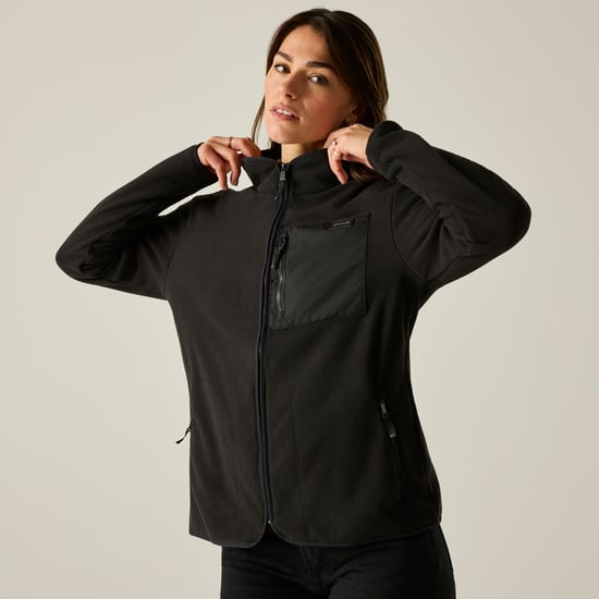 Regatta - "Frankie" Fleece für Damen, Durchgehender Reißverschluss (Schwarz) - Image 5