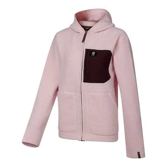 Dare 2B - "Firn" Fleece für Damen, mit Kapuze, Teddyfleece (Rosa Nebel) - Image 3