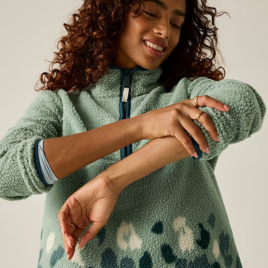 Regatta - "Frankie" Fleece-Oberteil für Damen, mit halbem Reißverschluss, Teddyfleece (Gletschergrün) - Image 3
