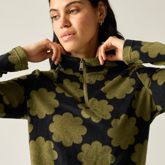 Regatta - "Orla Kiely" Fleece für Damen, mit halbem Reißverschluss (Oliv) - Image 4